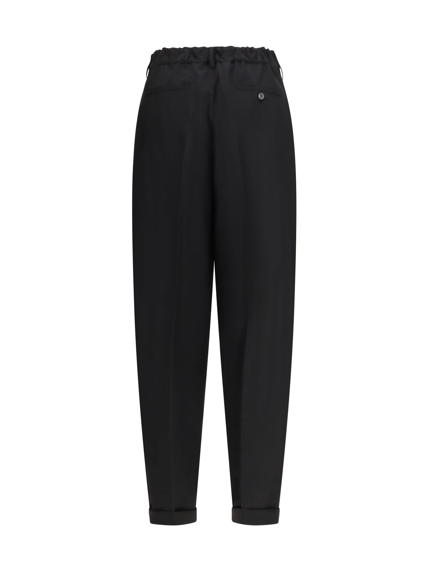 Pleated Trousers Black