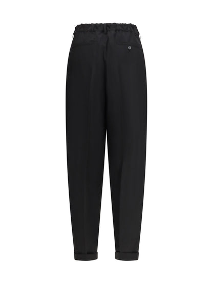 Pleated Trousers Black