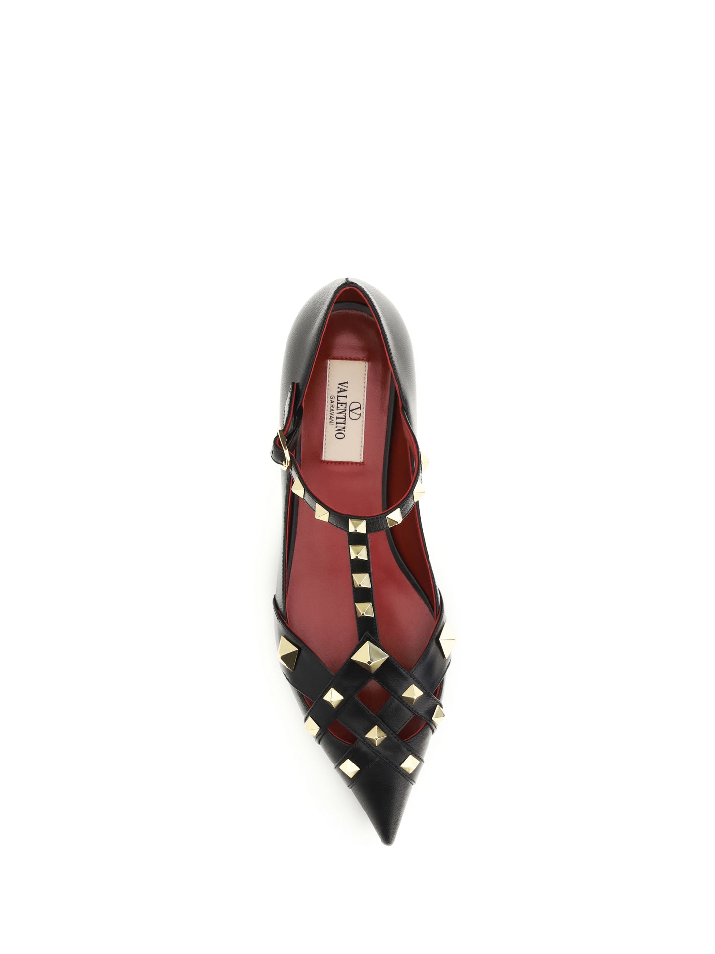 Ballerina Flats Studdy Kidskin Black