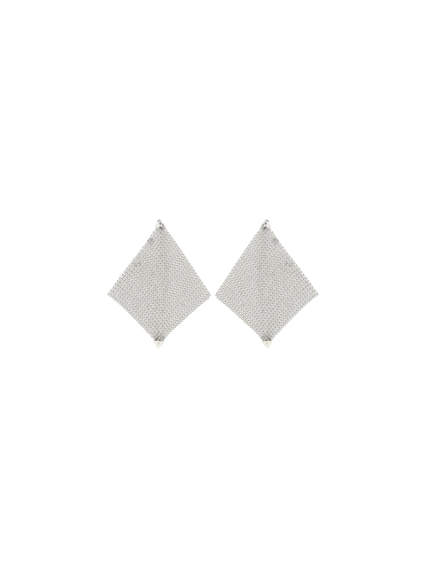 Earrings Pixel Chainmail Silver