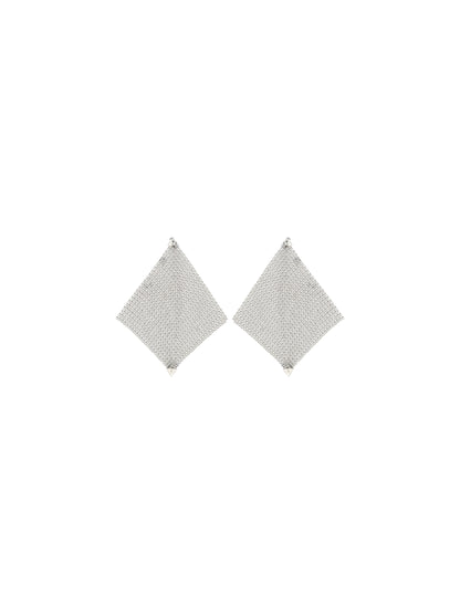 Earrings Pixel Chainmail Silver