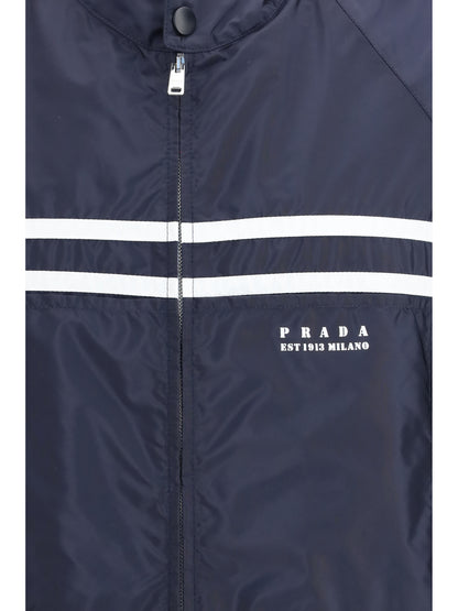 Oversize Re-Nylon Jacket Blue/White