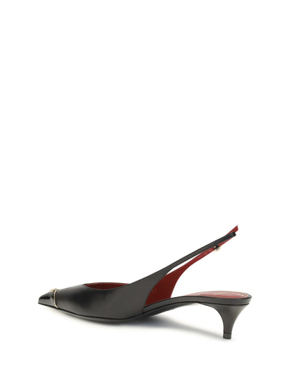 Pumps VLogo Signature Black Calf Leather