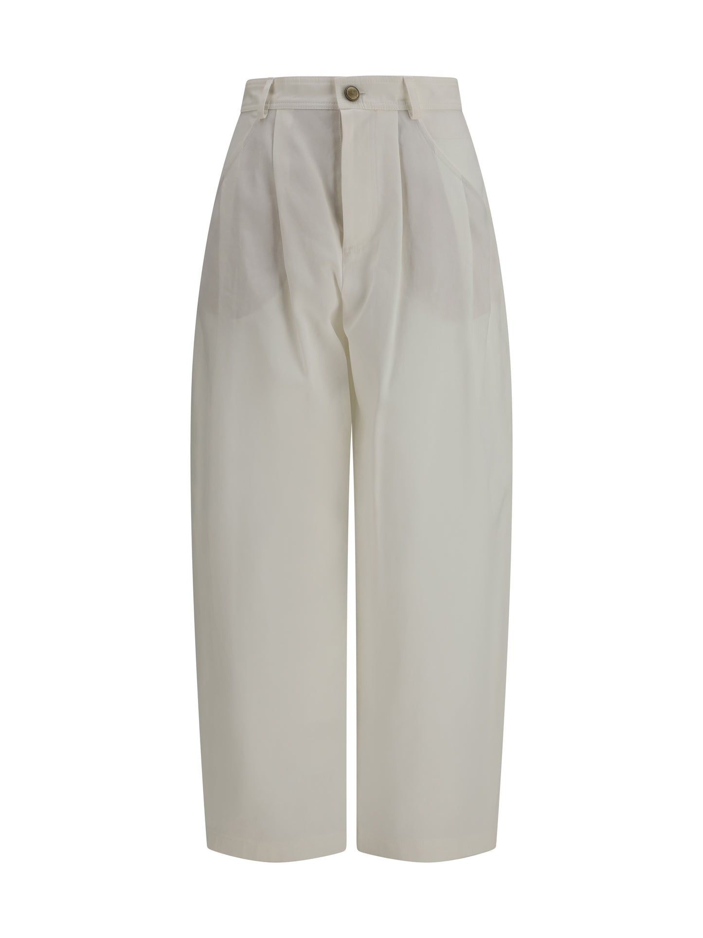 Jeans Barrel Fit White