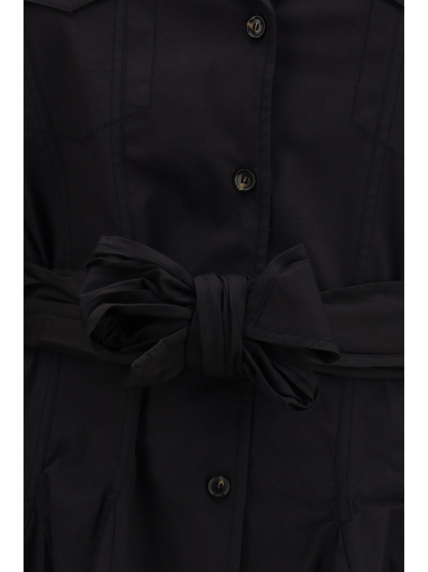 Shirt Dress With Belt Black