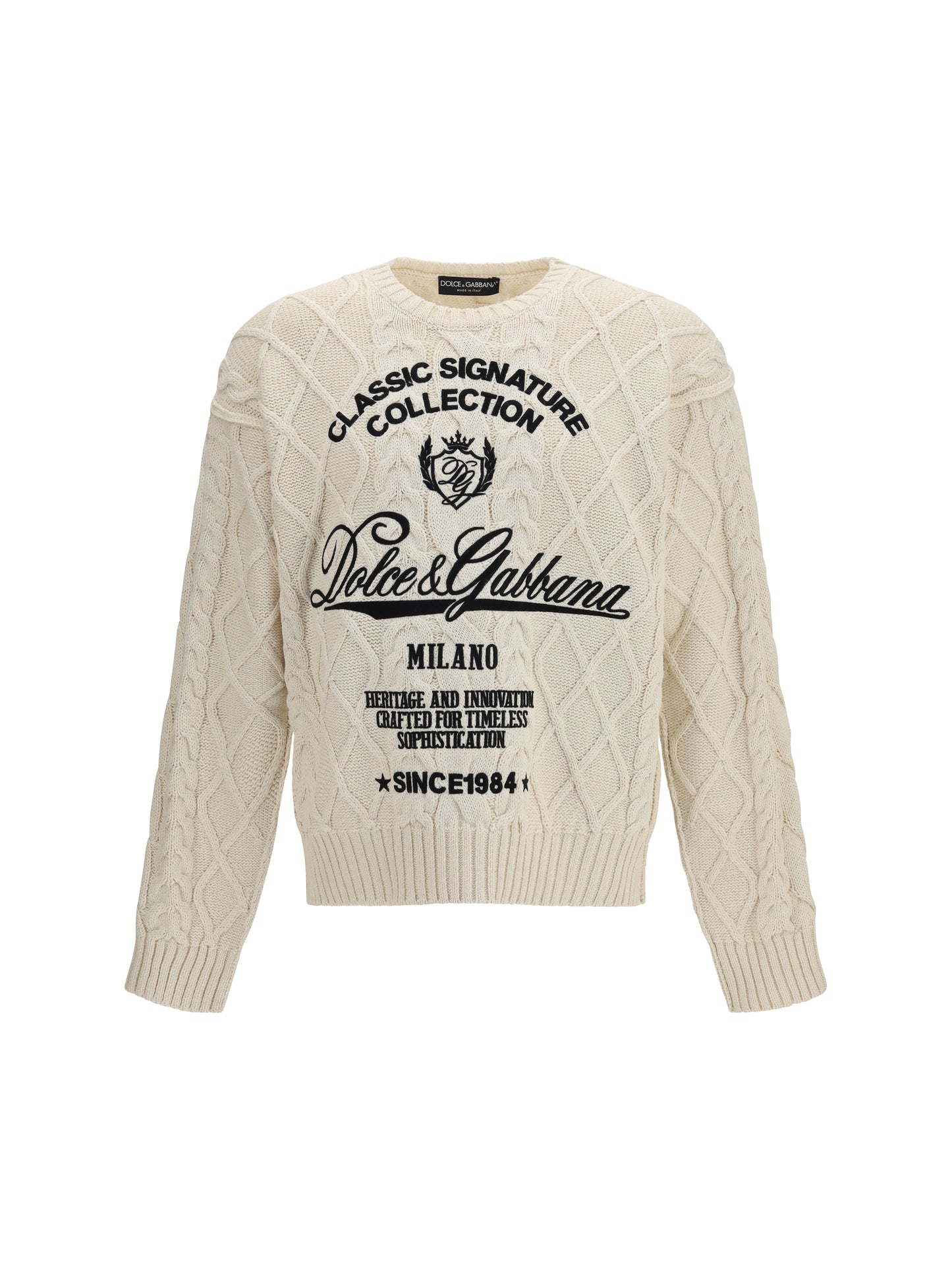 Pullover Cable-Knit Beige