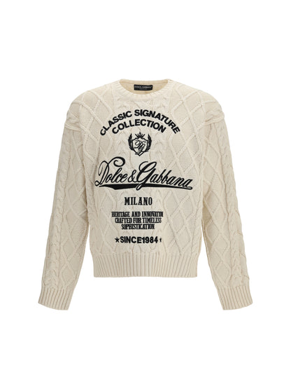 Pullover Cable-Knit Beige