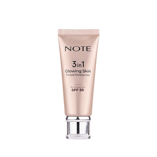 Note Cosmetics Tinted Moisturizer SPF 50 - Glowing Skin Cream, Light Coverage, Hydrating, and Sun Protection