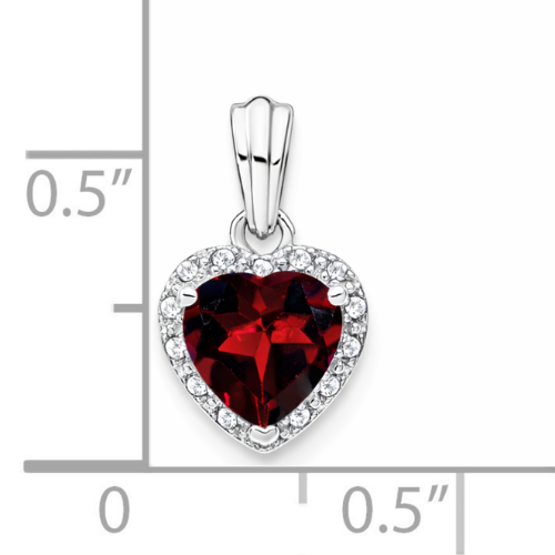 Heart Gemstone and Diamond Halo Pendant
