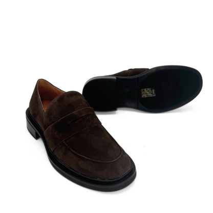 Drew Suede Loafers - Black