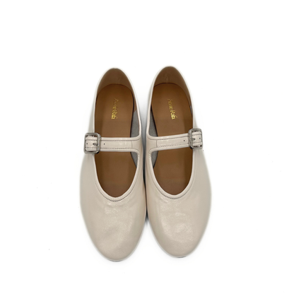 Ashley Mary Jane Flats - Bone