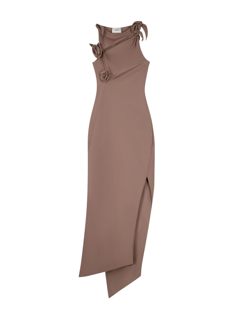 Dress Long Flower Brown
