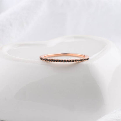 Mint & Lily Black Diamond Eternity Stacking Ring