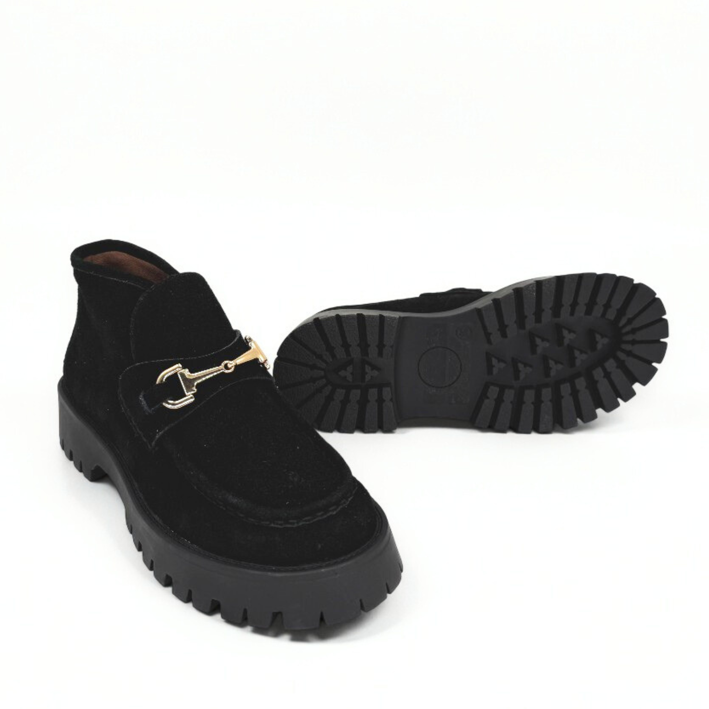 Dario Suede Horsebit Boots - Black