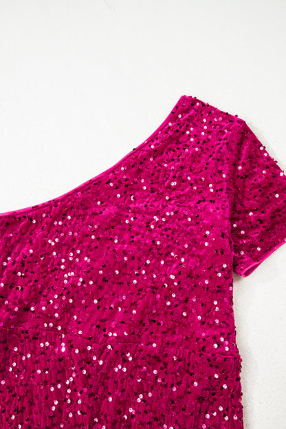 Threaded Pear Meadow High Bodycon Sequin Gown