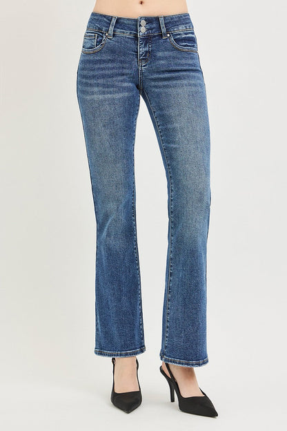 RISEN Tummy Control Low Rise Bootcut Jeans