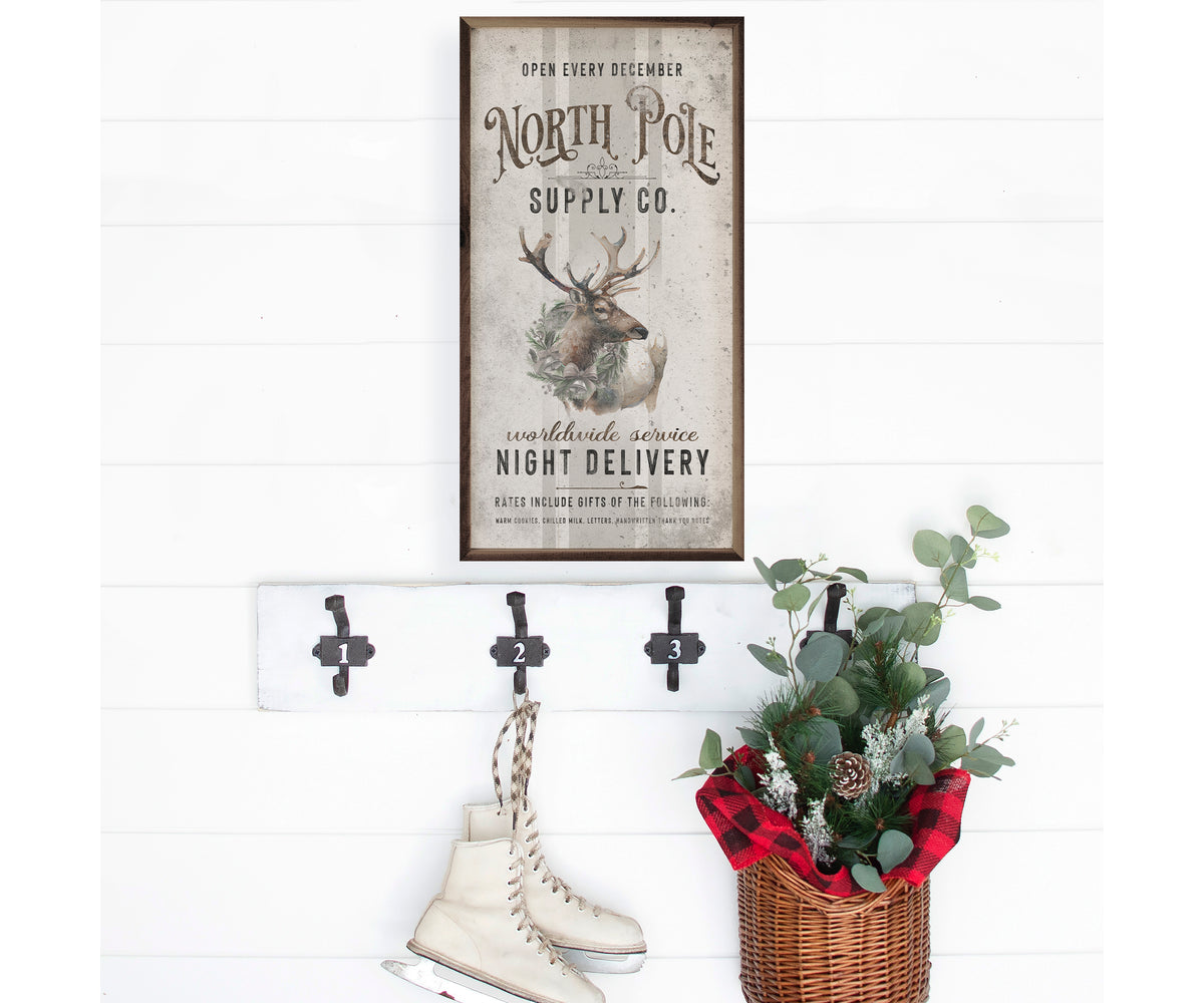Kendrick Home North Pole Supply Co Reindeer White