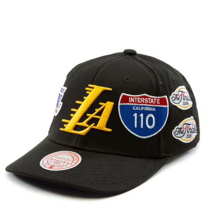Mitchell & Ness Men's NBA Hyper Local Pro Crown Lakers Ball Caps