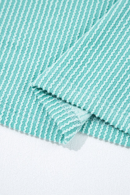 Threaded Pear Aria Knit Colorblock Henley Top