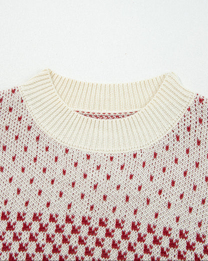 Judith Sleeve Knit Sweater - Red