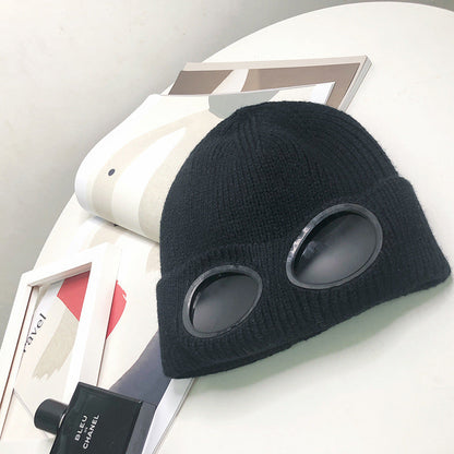 Women’s Pilot Wool Knit Hat – Winter Warm Knitted Aviator-Style Hat