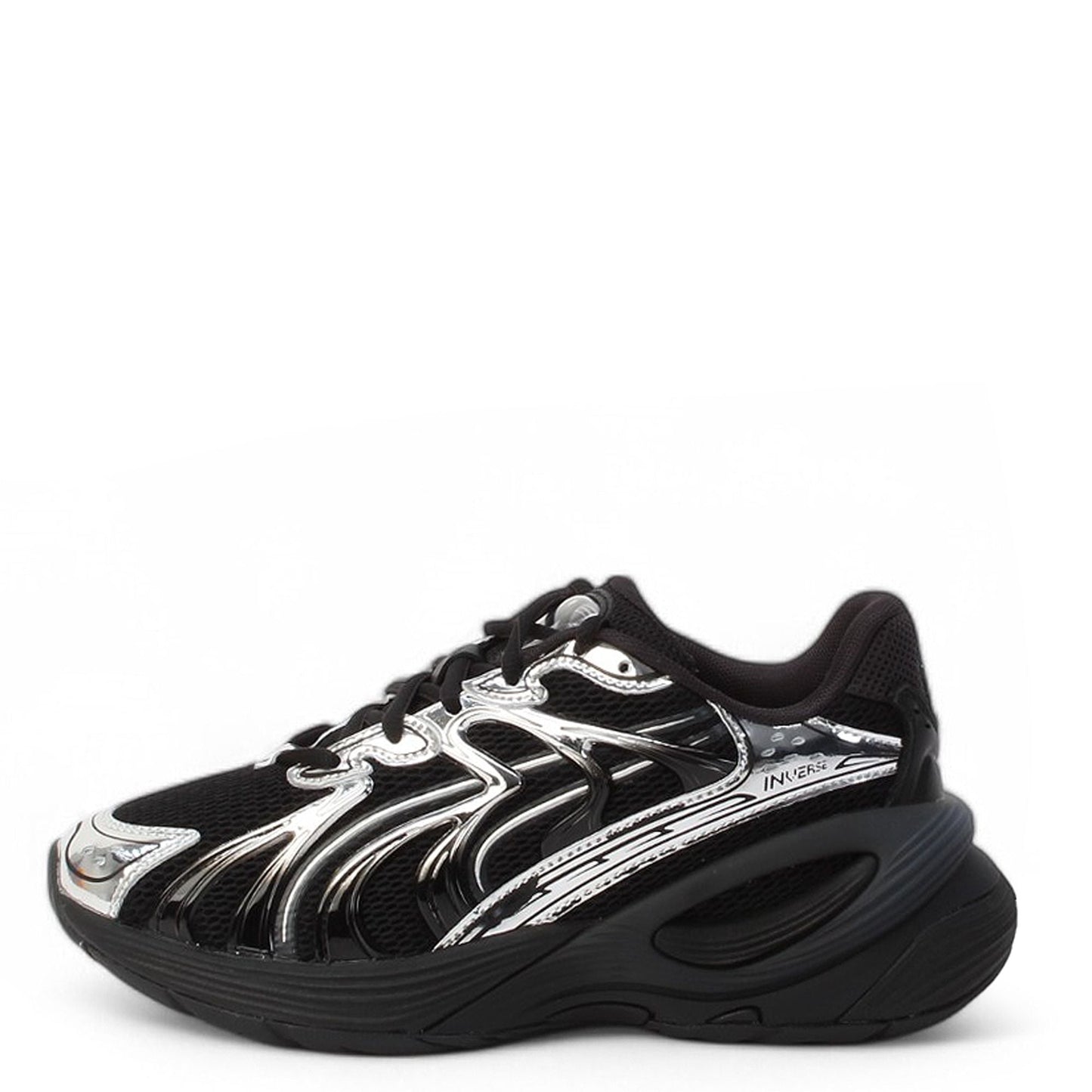 Puma Grade School Inverse Rev Black Dark Grey Silver