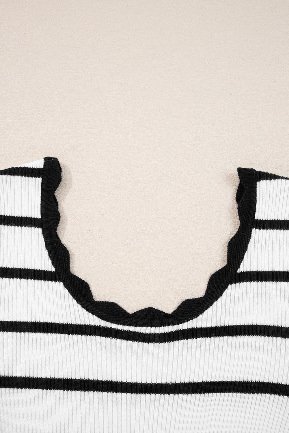 Threaded Pear Sutton Striped Ribbed Slim Sweater