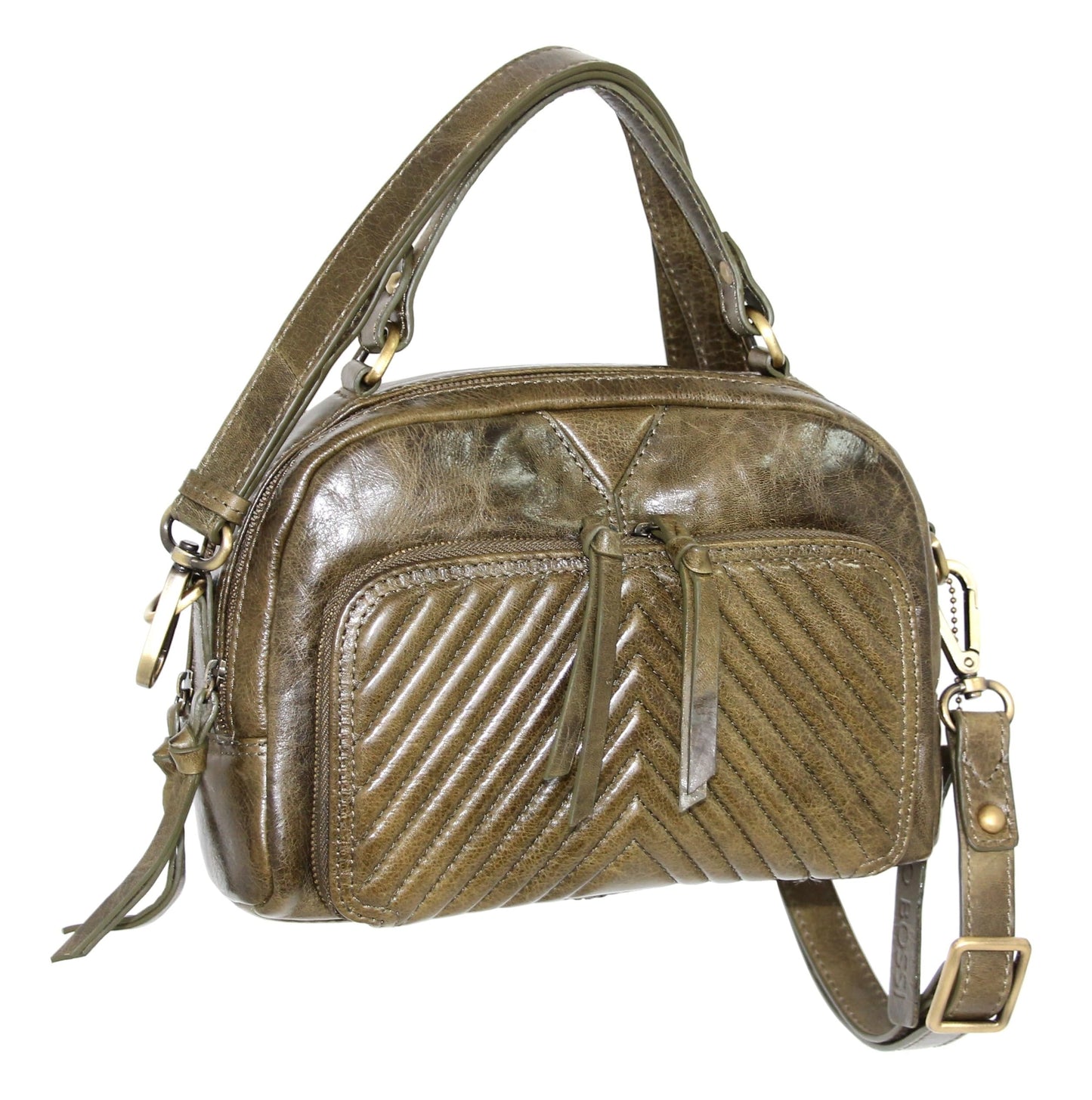 Katia Leather Cross Body Bag in Green
