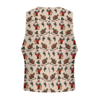 Santa's Sleigh Men's Western Vest