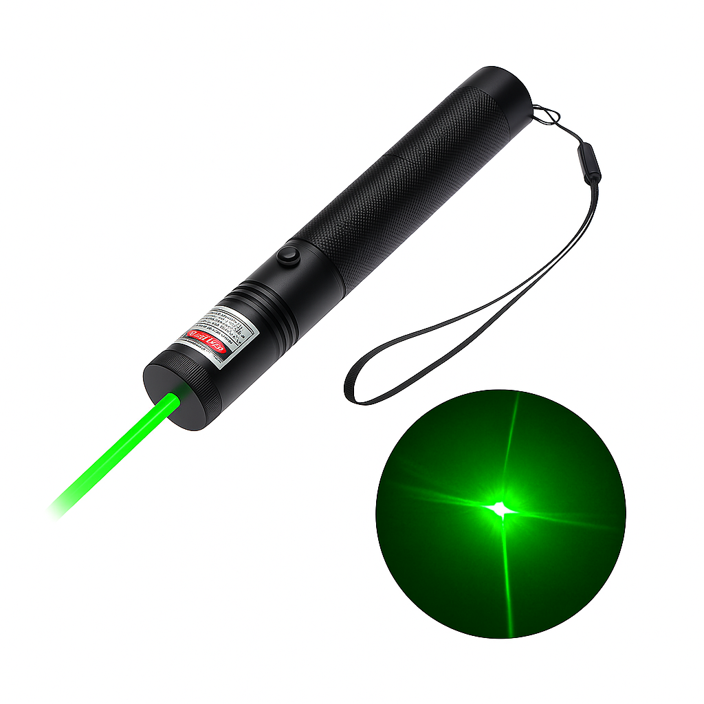 Prime Goods 900Miles Rechargeable Lazer Green Laser Pointer Pen Astronomy Visible Beam Light - Black