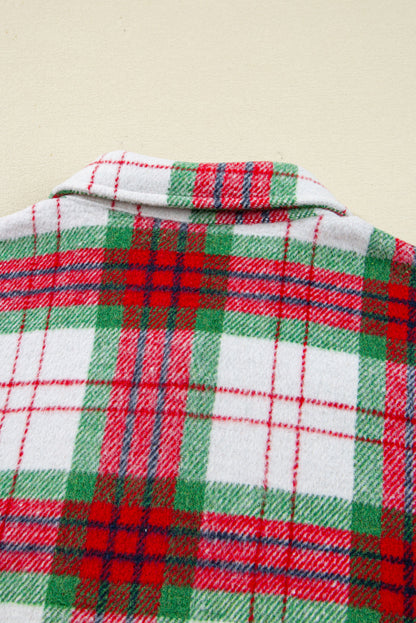Threaded Pear Dream Plaid Casual Flannel Shacket