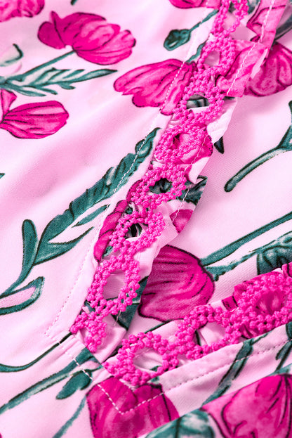 Threaded Pear Ruby Detail Frilled Summer Blouse