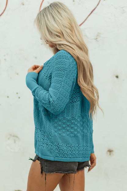Threaded Pear Harmoni Knit Open Front Cardigan