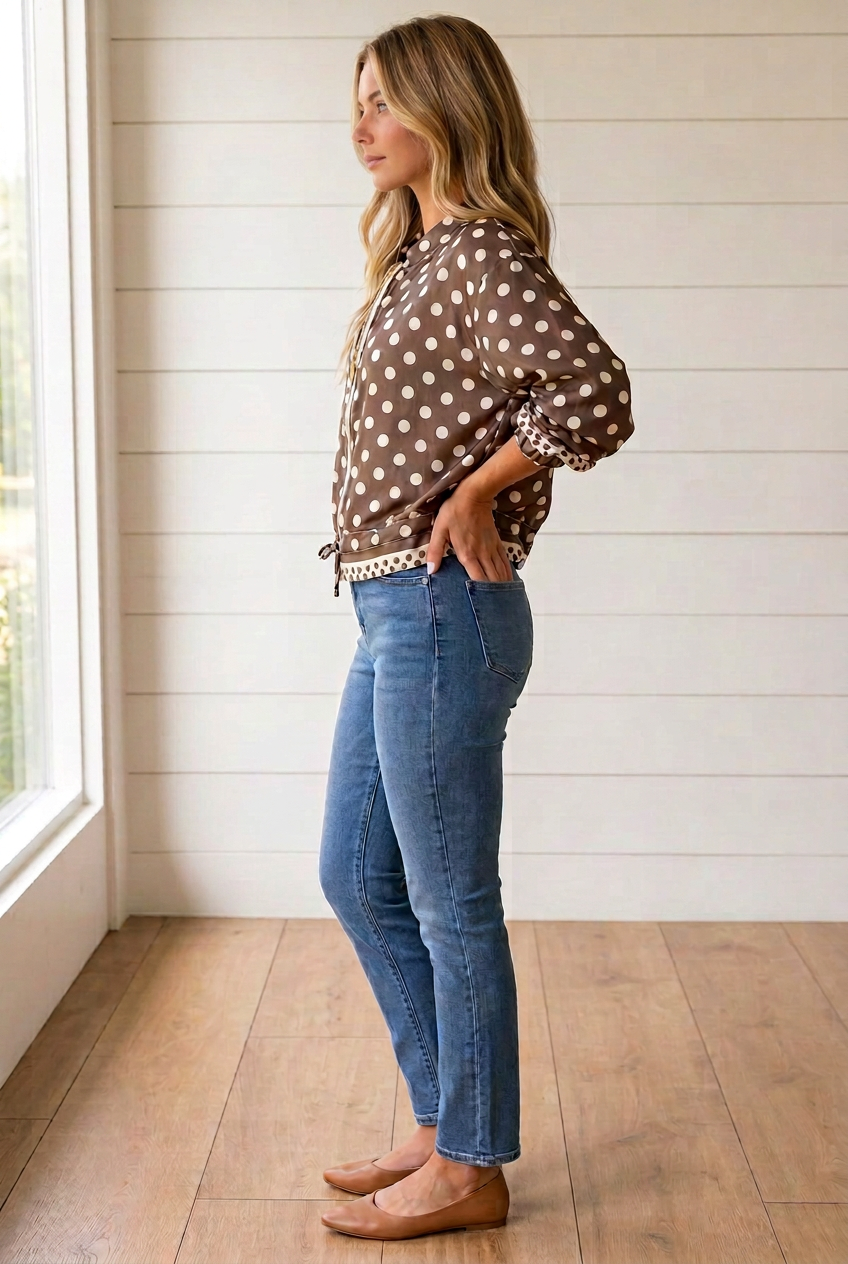 Threaded Pear Sabrinia Up Long Sleeve Shacket
