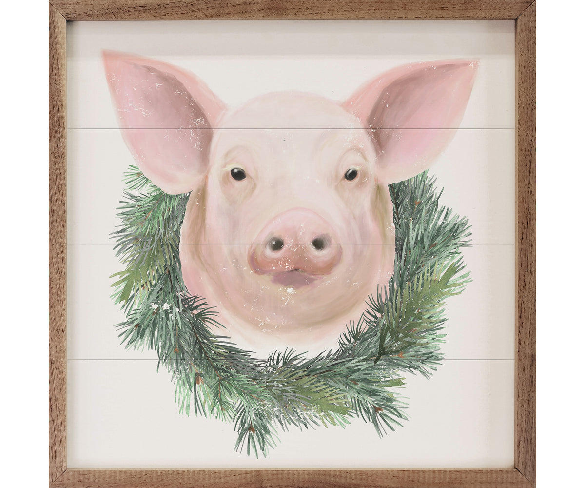 Kendrick Home Pig Wreath White