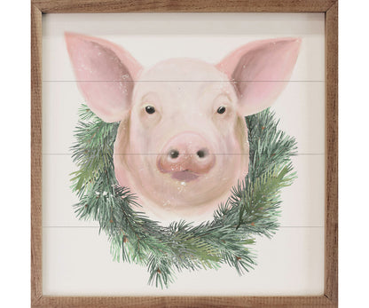 Kendrick Home Pig Wreath White