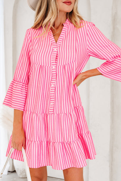 Threaded Pear Oaklynn Tiered Flowy Mini Dress