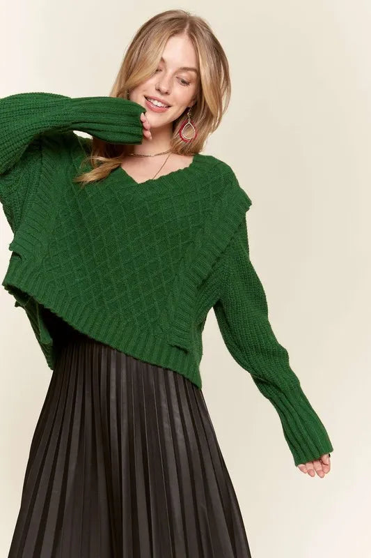 ADORA Ruffle Detail Adorable Sweater