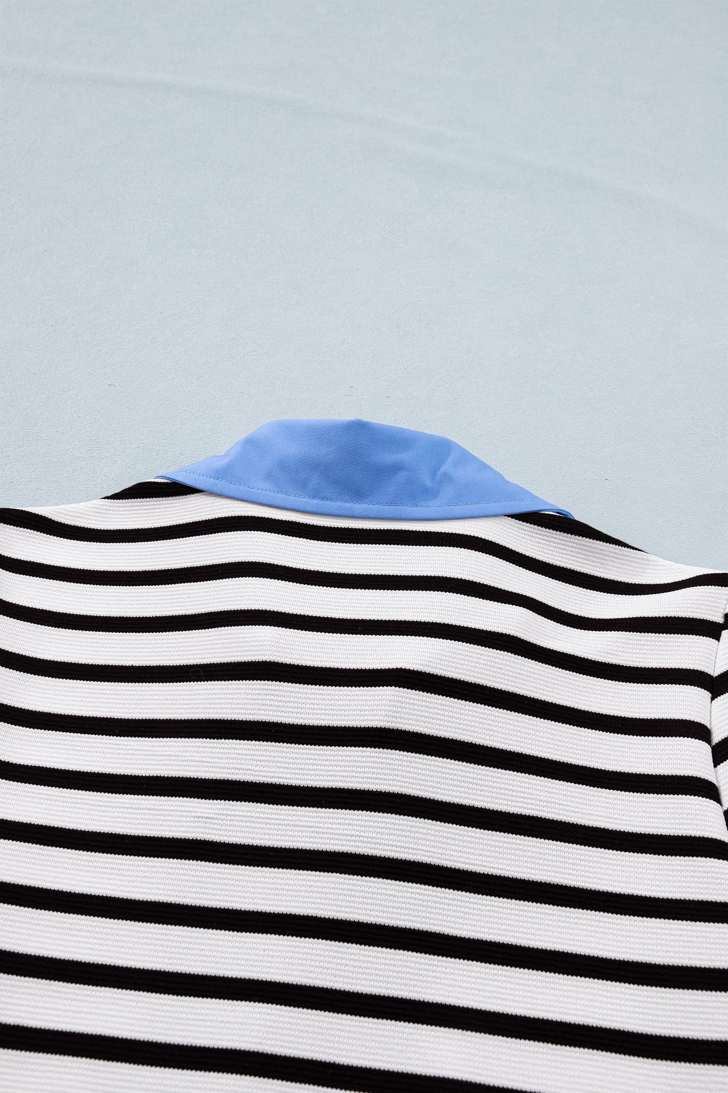 Threaded Pear Lina Block Polo Collar Blouse