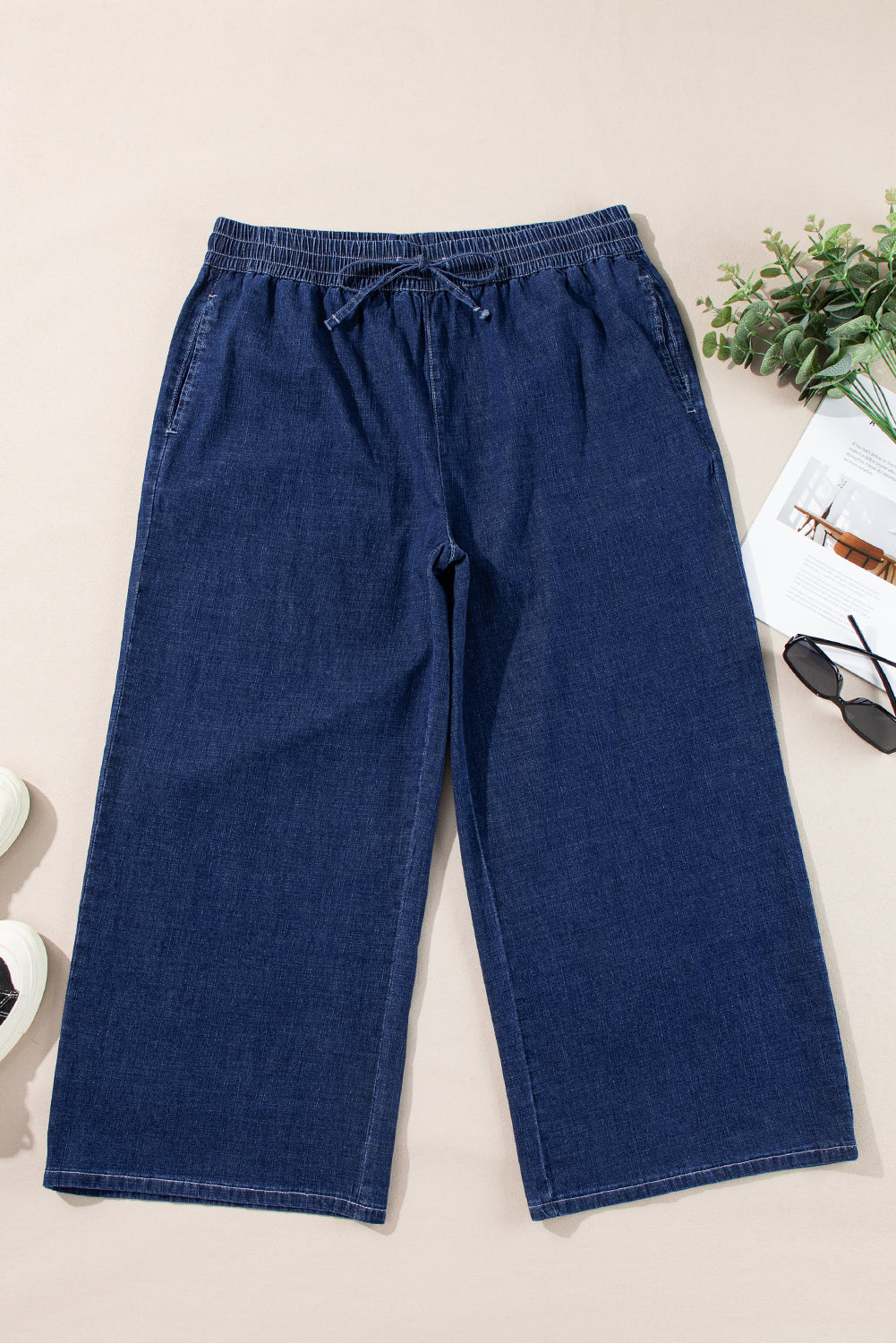 Threaded Pear Analeia Wide Leg Casual PLUS Jeans