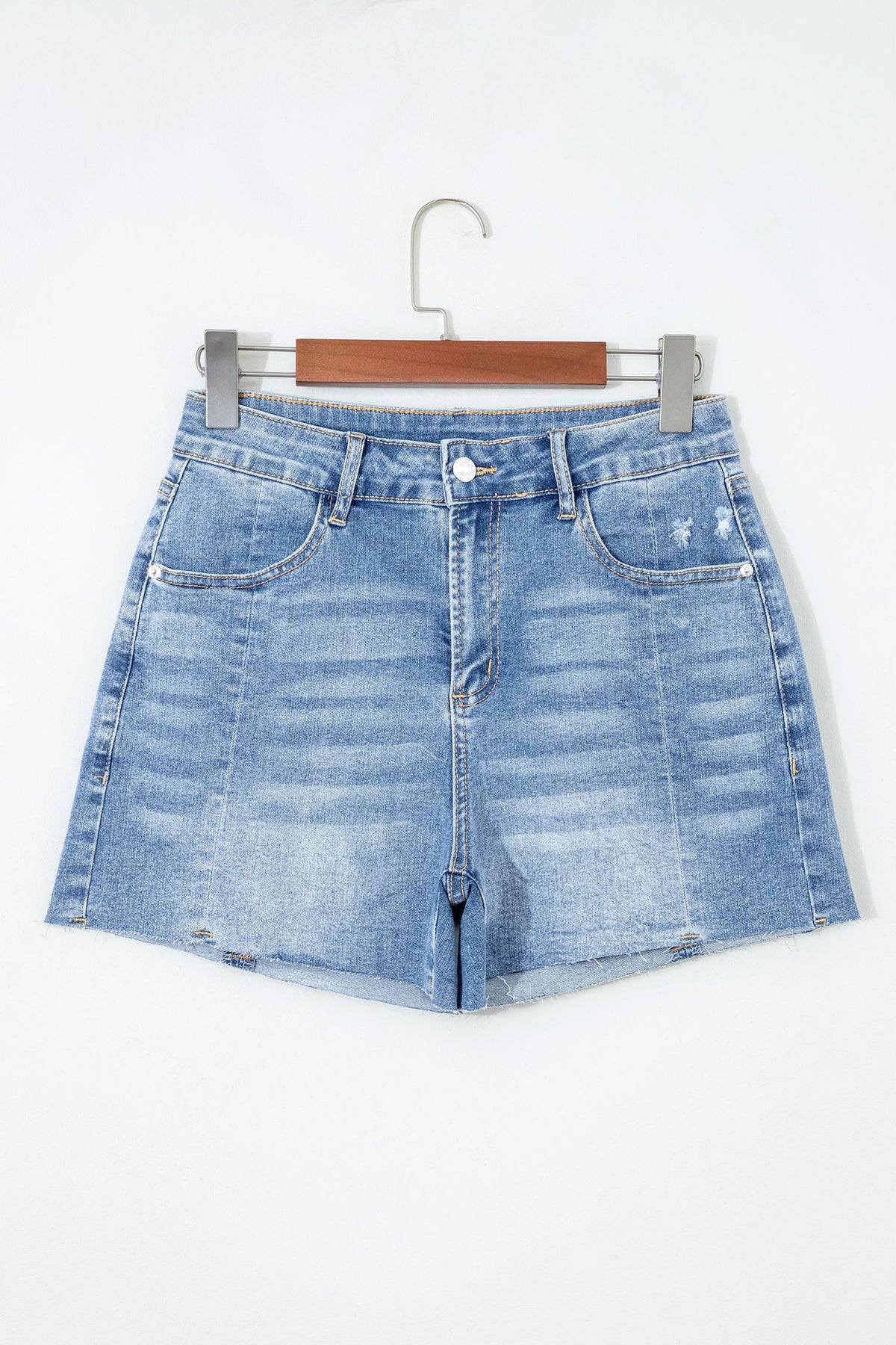 Threaded Pear Rayne Wash Raw Hem Shorts
