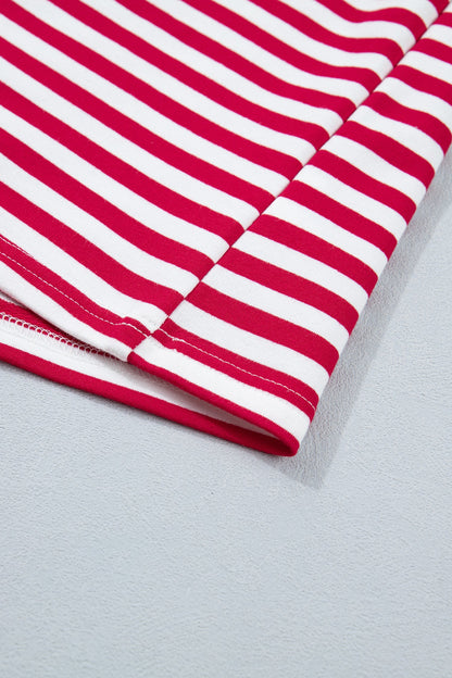 Threaded Pear Skye Stripe Trim Tee Set