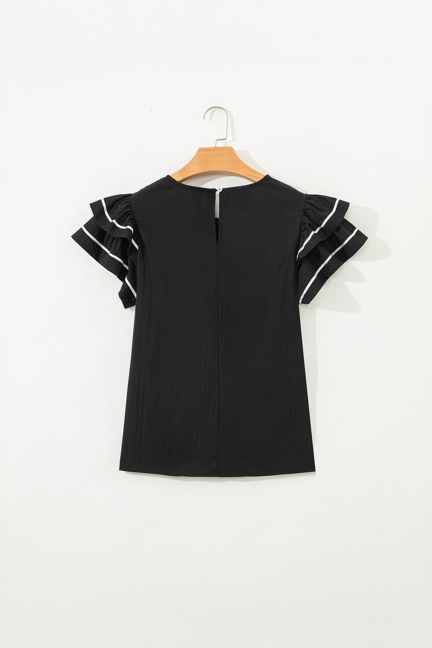 Threaded Pear Amani Short Sleeve Textured Blouse