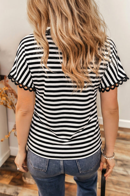 Threaded Pear Stevie Delicate Trim Casual Tee