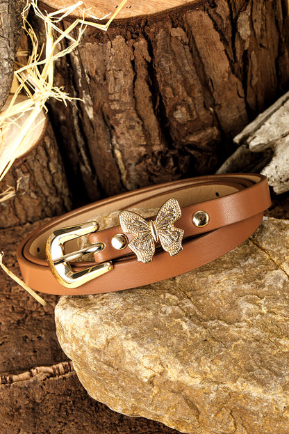 Threaded Pear Julianna Leather Thin Waist Belt