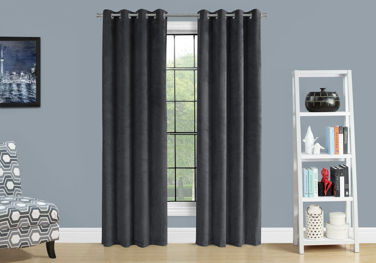 2 Pieces Set, Curtain Panel, Room Darkening, Grommet, Contemporary & Modern by Couch