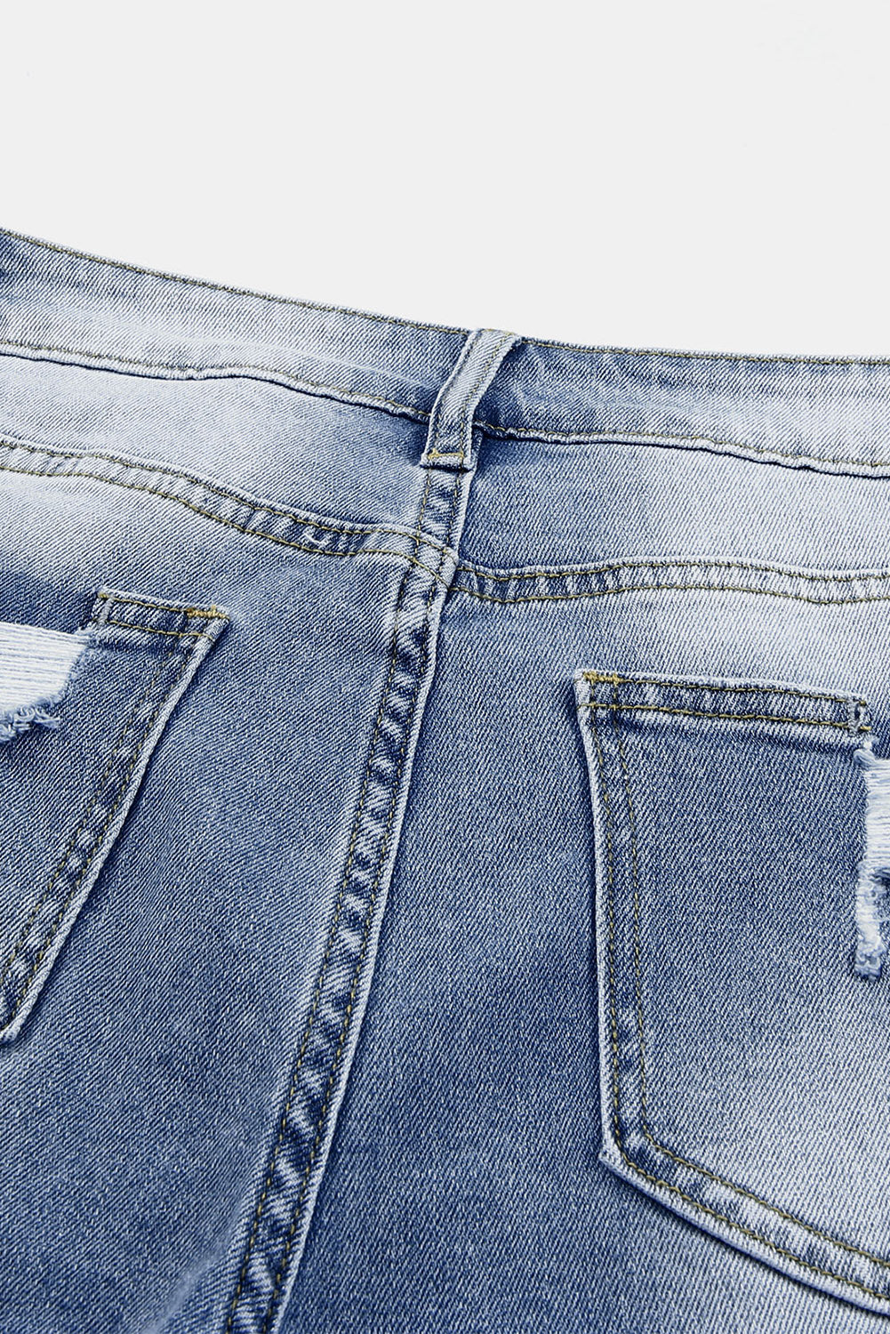 Threaded Pear Georgia Skinny Distressed Capri Jeans