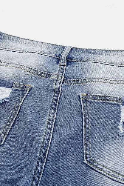 Threaded Pear Georgia Skinny Distressed Capri Jeans