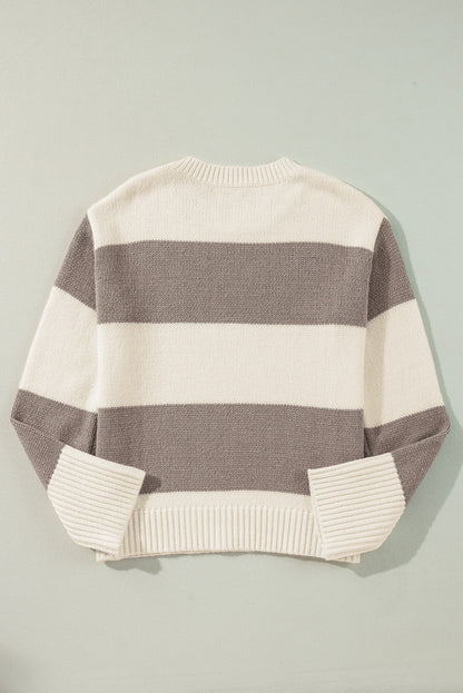 Threaded Pear Livia Colorblock Loose Pullover Sweater