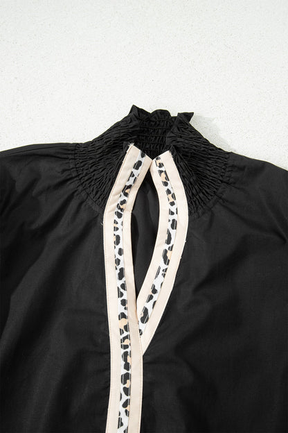 Threaded Pear Estrella Flounce Sleeve Trim Blouse